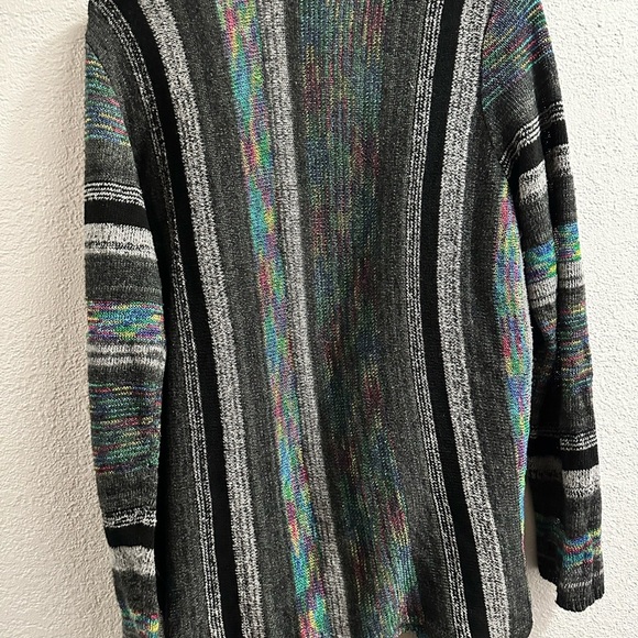 Alison Sheri rainbow black and grey wrap around cardigan size XL - Picture 8 of 8